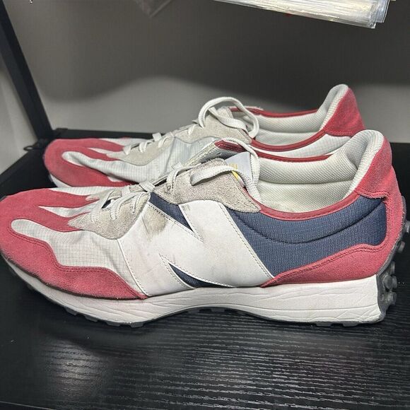 New Balance 327 Men's Size 17 White Team Red Casual Lifestyle Sneakers Shoes - Picture 8 of 14